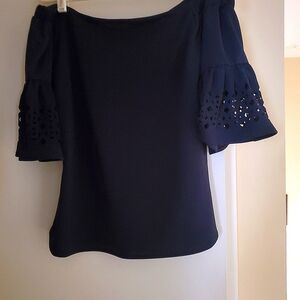 Banana Republic Off-shoulder Navy Top